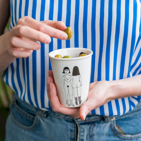 HELEN B - Becher Porzellan &quot;4 Boobies&quot; -  - No59 Conceptstore Cologne